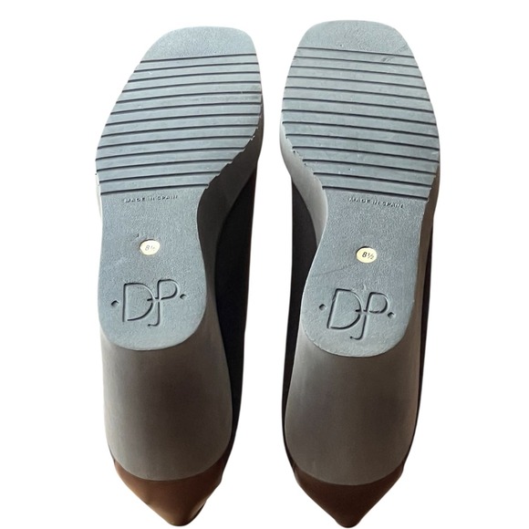 Donald J Pliner Brown Wedge Slip on Shoes Sz 8.5 Narrow Made in Spain Officewear - Picture 6 of 12